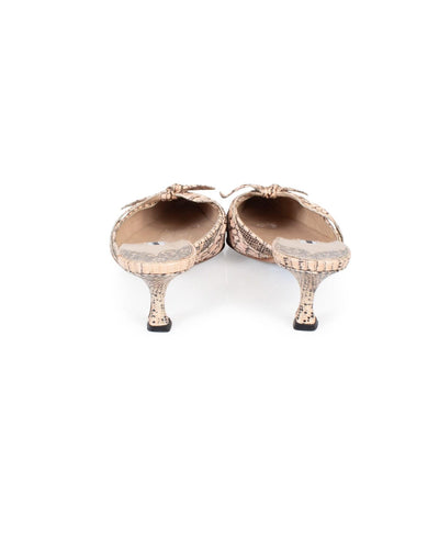 Manolo Blahnik Shoes Medium | 7 I 37 Snakeskin Bow Heels