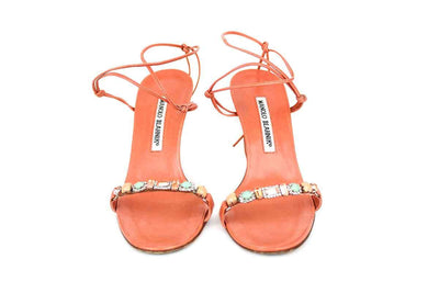Manolo Blahnik Shoes Medium | US 7 Leather Ankle Strap Sandal