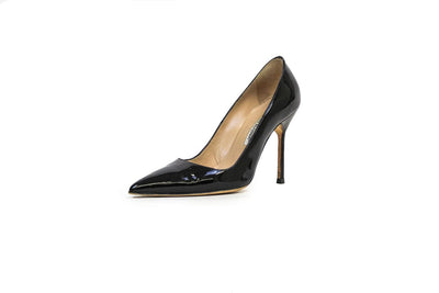 Manolo Blahnik Shoes Small | US . 7.5 I IT 37.5 Patent Black Pointed-Toe Pumps