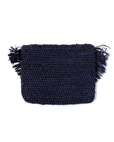 Mar Y Sol Bags One Size Navy "Mia" Mini Fringe Clutch