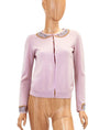 Marc Jacobs Clothing Small Beaded Pink Cardigan