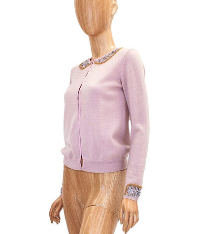 Marc Jacobs Clothing Small Beaded Pink Cardigan