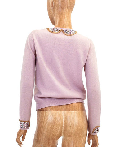 Marc Jacobs Clothing Small Beaded Pink Cardigan