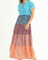 Marie Oliver Clothing Small "Farah" Silk Maxi Dress