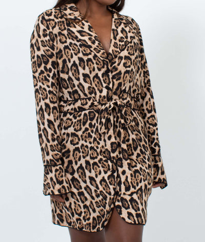 Marled by Olivia Culpo Clothing Small Cheetah Print Blouse