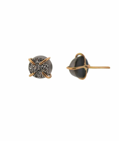 Melissa Joy Manning Jewelry One Size Prong Set Studs Mist Druzy