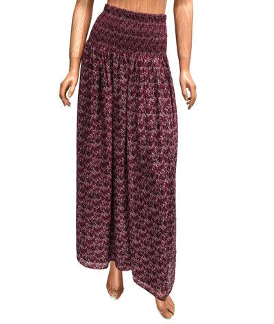 Mes Demoiselles Clothing Small | FR 38 I US 6 Silk Maxi Skirt with Elastic Waistline