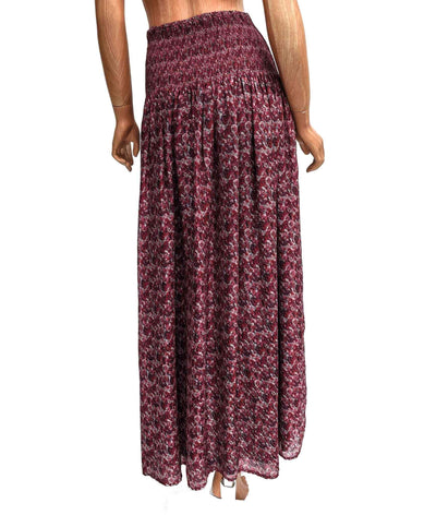 Mes Demoiselles Clothing Small | FR 38 I US 6 Silk Maxi Skirt with Elastic Waistline