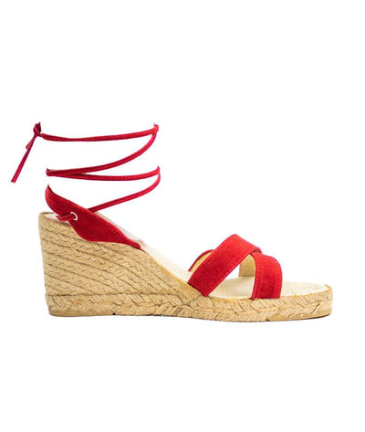 Michael kors sales red wedge shoes