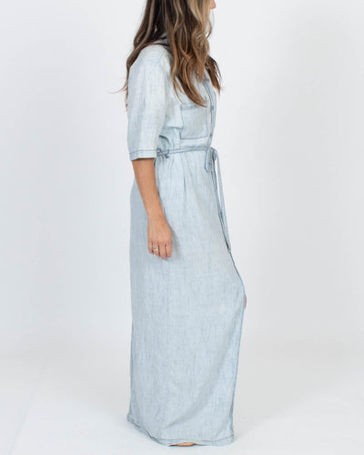 Michael Stars Clothing Medium Washed Denim Shirt Dress
