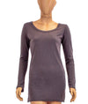 Michael Stars Clothing One Size Supima Long Sleeve Raw Edge Tee