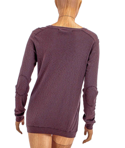 Michael Stars Clothing One Size Supima Long Sleeve Slub Tee