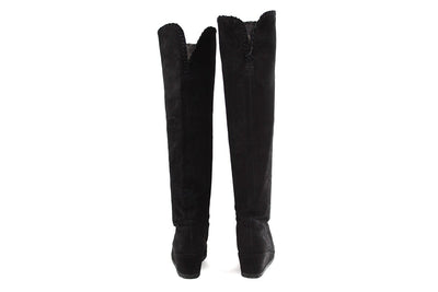 Michele Negri Shoes XS | US 6 Suede Over-The-Knee Boots