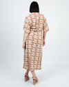 Mirth Clothing Medium Short Sleeve Patterned Wrap Midi Dress