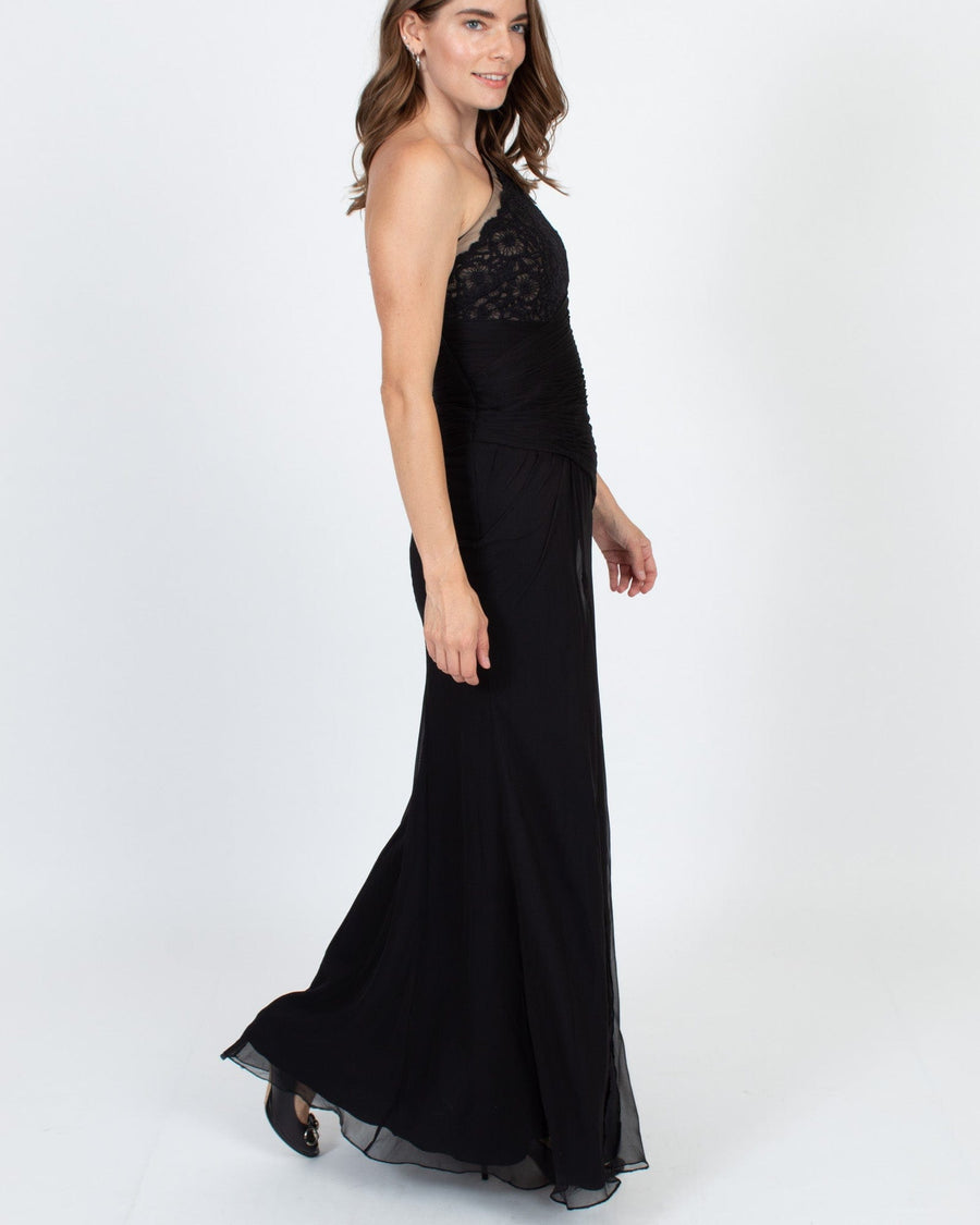 Monique Lhuillier Clothing Small | US 4 One Shoulder Gown