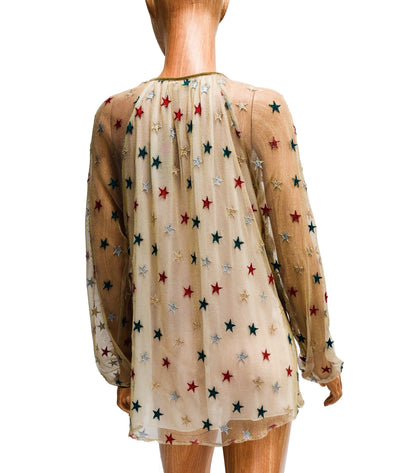 Monoplaza Clothing Medium Star Print Blouse