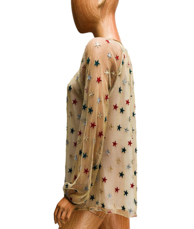 Monoplaza Clothing Medium Star Print Blouse