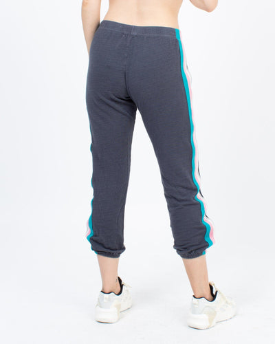 MONROW Clothing Small Striped Side Jogger Sweatpants