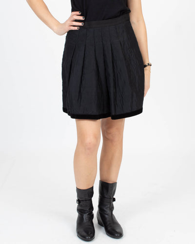 Morgane Le Fay Clothing Small Black Pleated Skirt