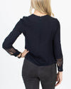 Morgane Le Fay Clothing Small Black Silk Blouse