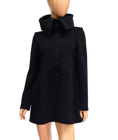 Morgane Le Fay Clothing Small Wool Peacoat with Silk Lining