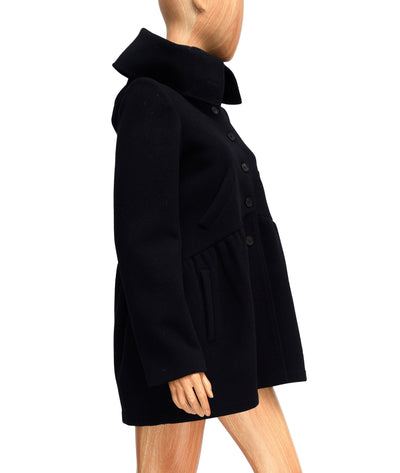 Morgane Le Fay Clothing Small Wool Peacoat with Silk Lining