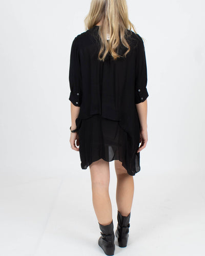 Morgane Le Fay Clothing XS Black Button Down Blouse