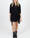 Morgane Le Fay Clothing XS Black Button Down Blouse