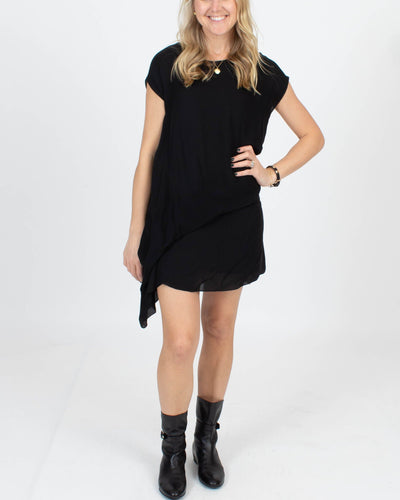 Morgane Le Fay Clothing XS Black Silk Tunic