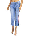 Mother Clothing Medium | US 28 "The Insider Crop Step Fray" Racer Stripe Jeans