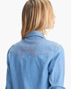 Mother Clothing Small "All My Ex's" Button Down Chambray Shirt