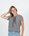 Mother Clothing Small Short Sleeve Lace Up Top