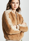 Mother Clothing XS The Letterman Faux Fur Jacket