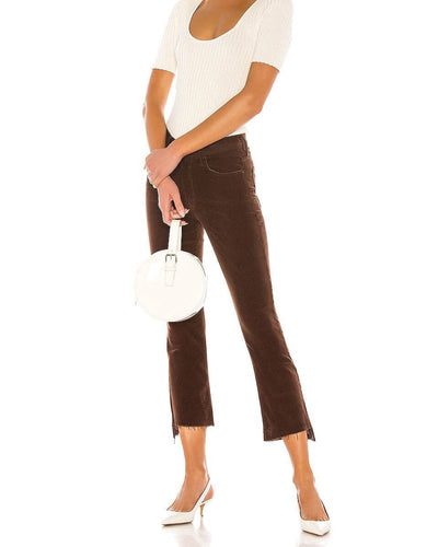 Mother Clothing XS | US 25 Brown Corduroy Cropped Flare Jeans