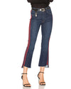 Mother Clothing XS | US 25 Racer Stripe "Insider Crop Step Fray" Jeans