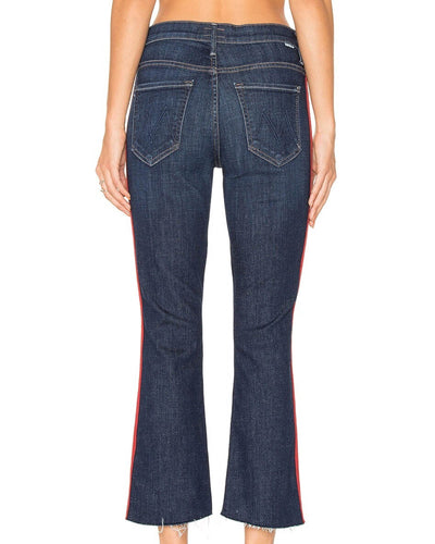 Mother Clothing XS | US 25 Racer Stripe "Insider Crop Step Fray" Jeans