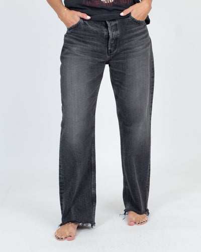 Moussy Vintage Clothing Large | US 30 Grey Wide Leg Jeans