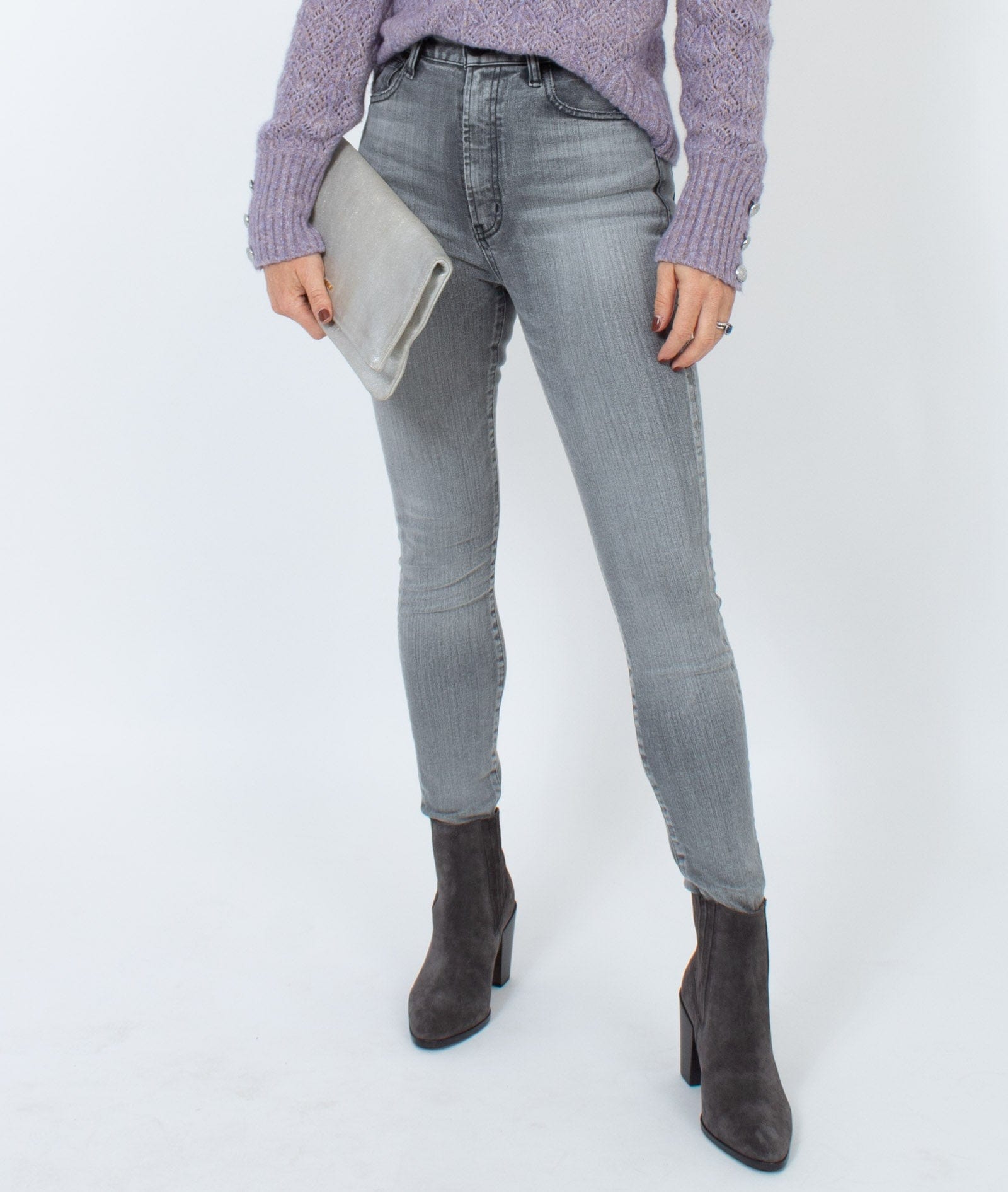 Moussy Vintage Clothing Small | US 26 Light Grey Skinny Jeans