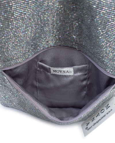 Moyna Bags XS Silver Beaded  Clutch