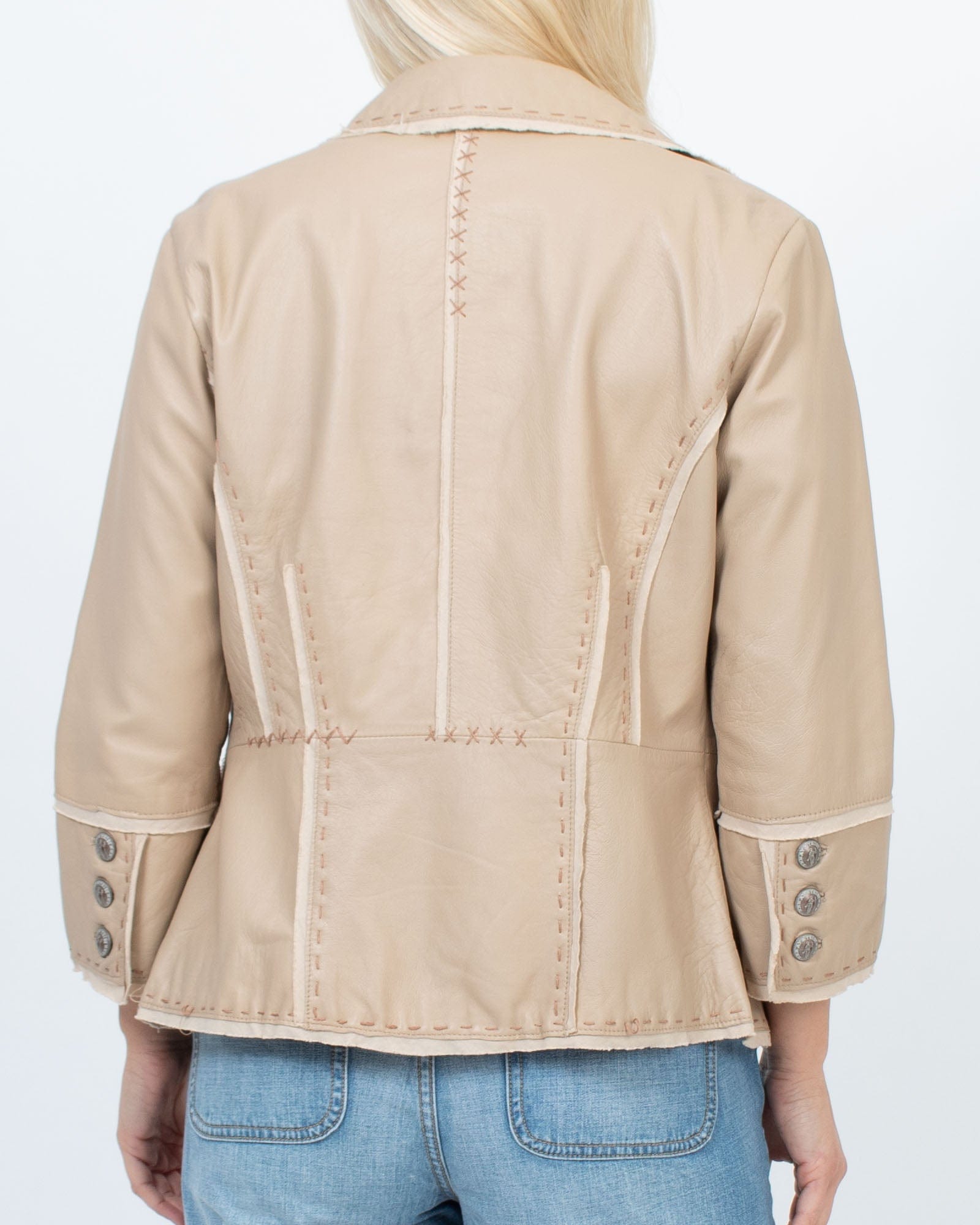 Leather Western Hand Stitch Jacket The Revury
