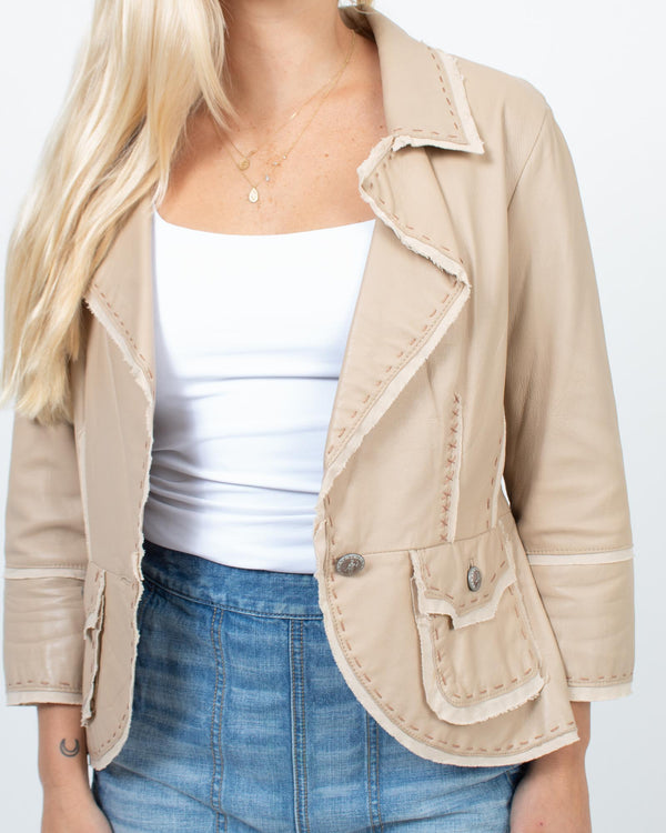 Leather Western Hand Stitch Jacket The Revury