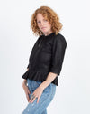 My Tribe Clothing Small "Button Ruffle" Leather Jacket