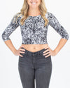 Nadia Tarr Clothing XS Printed Cropped Blouse