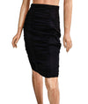 Nanette Lepore Clothing Small Black Ruched Pencil Skirt