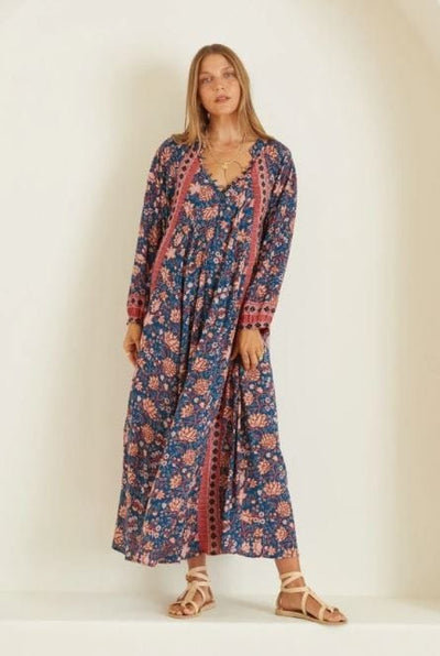 Natalie Martin Clothing Large "Fiore" Printed Maxi Dress