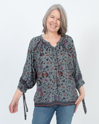 Natalie Martin Clothing Large Printed Long Sleeve Blouse