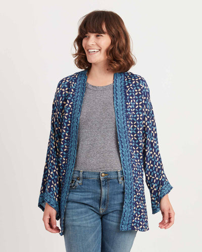 Natalie Martin Clothing One Size Printed Short Kimono