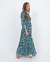 Natalie Martin Clothing XS Printed Long Sleeve Wrap Dress