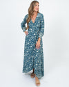 Natalie Martin Clothing XS Printed Long Sleeve Wrap Dress