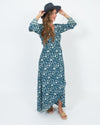Natalie Martin Clothing XS Printed Long Sleeve Wrap Dress